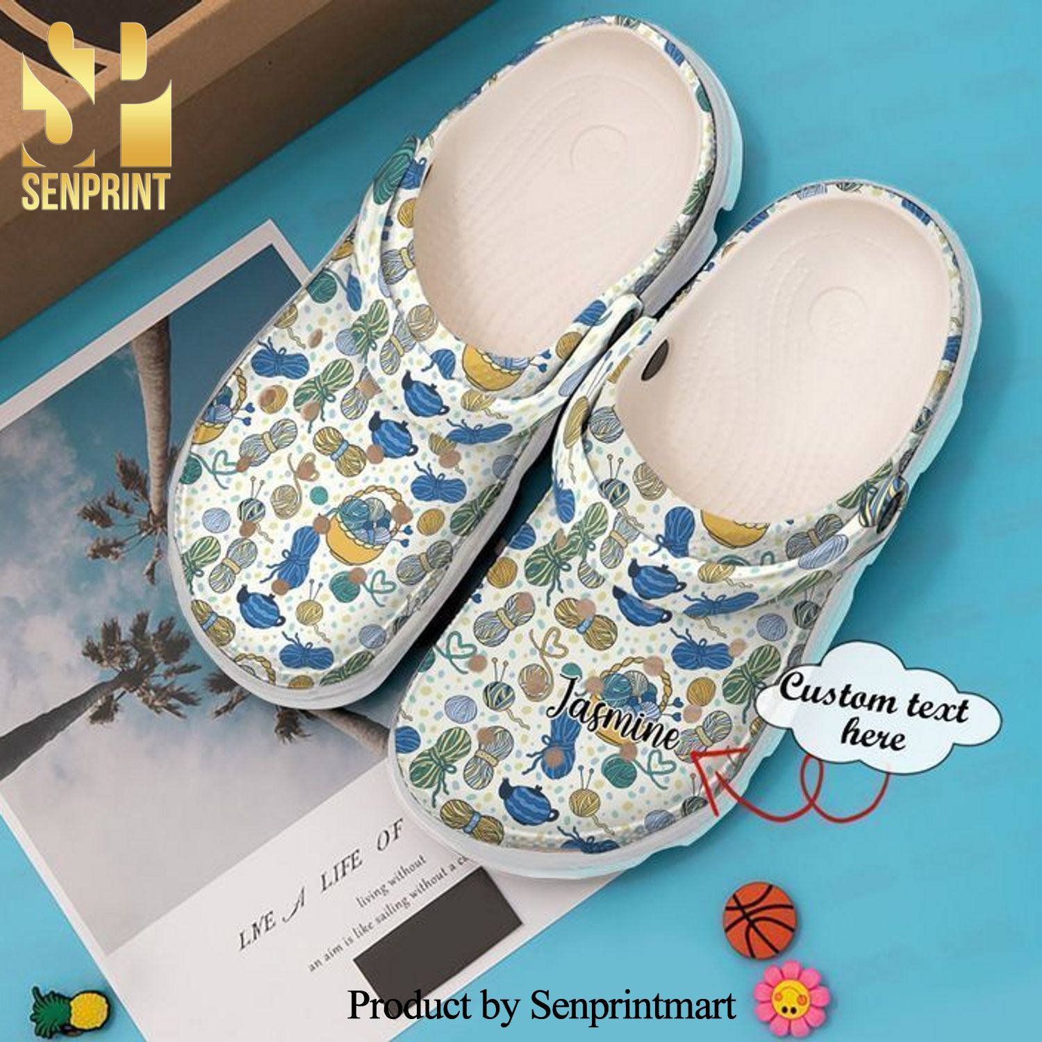 Knitting Personalized Co All Over Printed Crocs Shoes