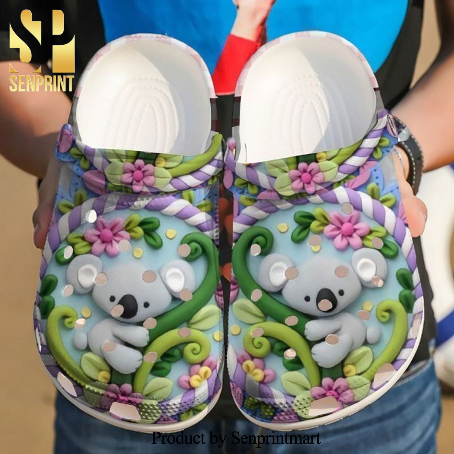 Koala Heart Crocs Sandals