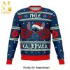 Stimpson J Cat Ren Hoek The Ren and Stimpy Show Happy Joyjoy Knitted Ugly Christmas Sweater