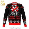 Stranger Things Who You Gonna Call Premium Wool Knitted Ugly Christmas Sweater