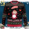 Studio Ghibli Princess Mononoke Xmas Forest Spirit Manga Anime Knitted Ugly Christmas Sweater