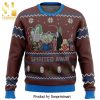 Studio Ghibli Princess Mononoke Xmas Forest Spirit Manga Anime Knitted Ugly Christmas Sweater