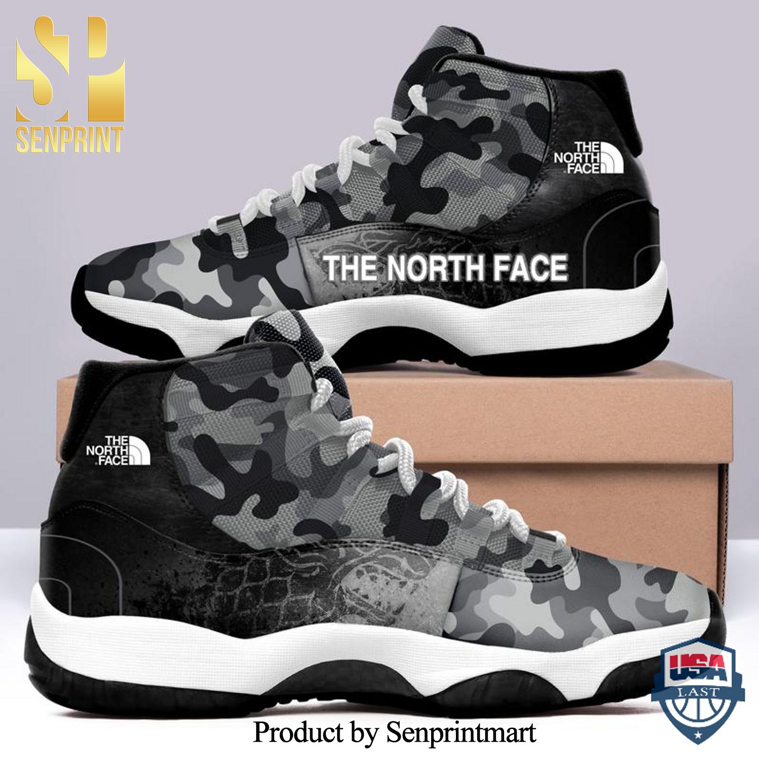 The north face camouflage Hot Fashion 3D Air Jordan 11