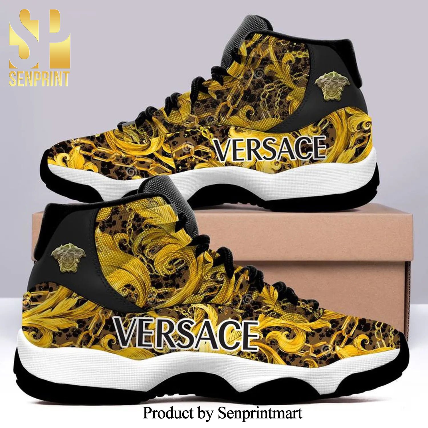 versace monogram luxury Hot Fashion Air Jordan 11