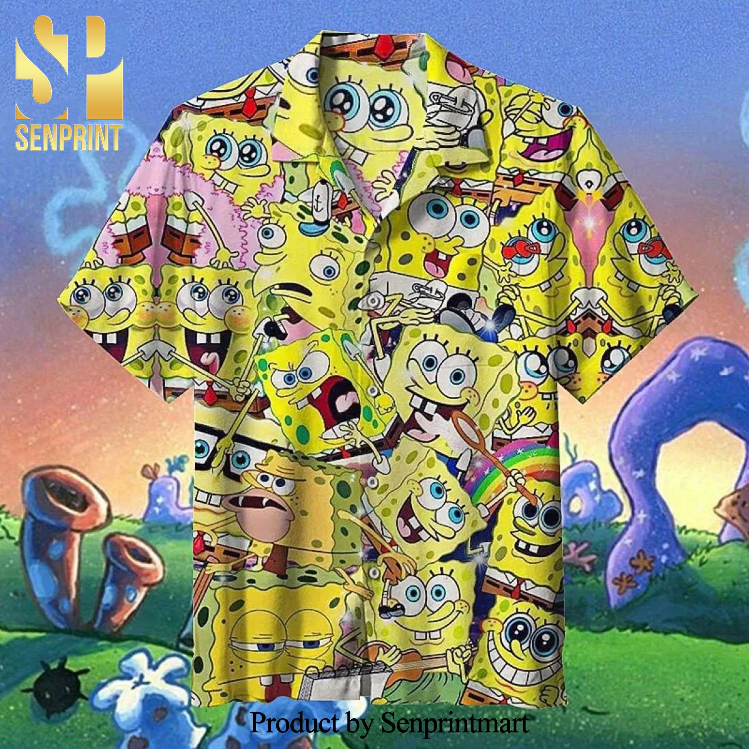 50 Shades of SpongeBob SquarePants Full Printing Hawaiian Shirt