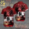 AC DC Rock Music B And Full Printing Aloha Summer Beach Hawaiian Shirt And Beach Shorts – Ombre Yellow Red