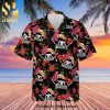 AC DC Rock Music B And Full Printing Aloha Summer Beach Hawaiian Shirt And Beach Shorts – Ombre Yellow Red