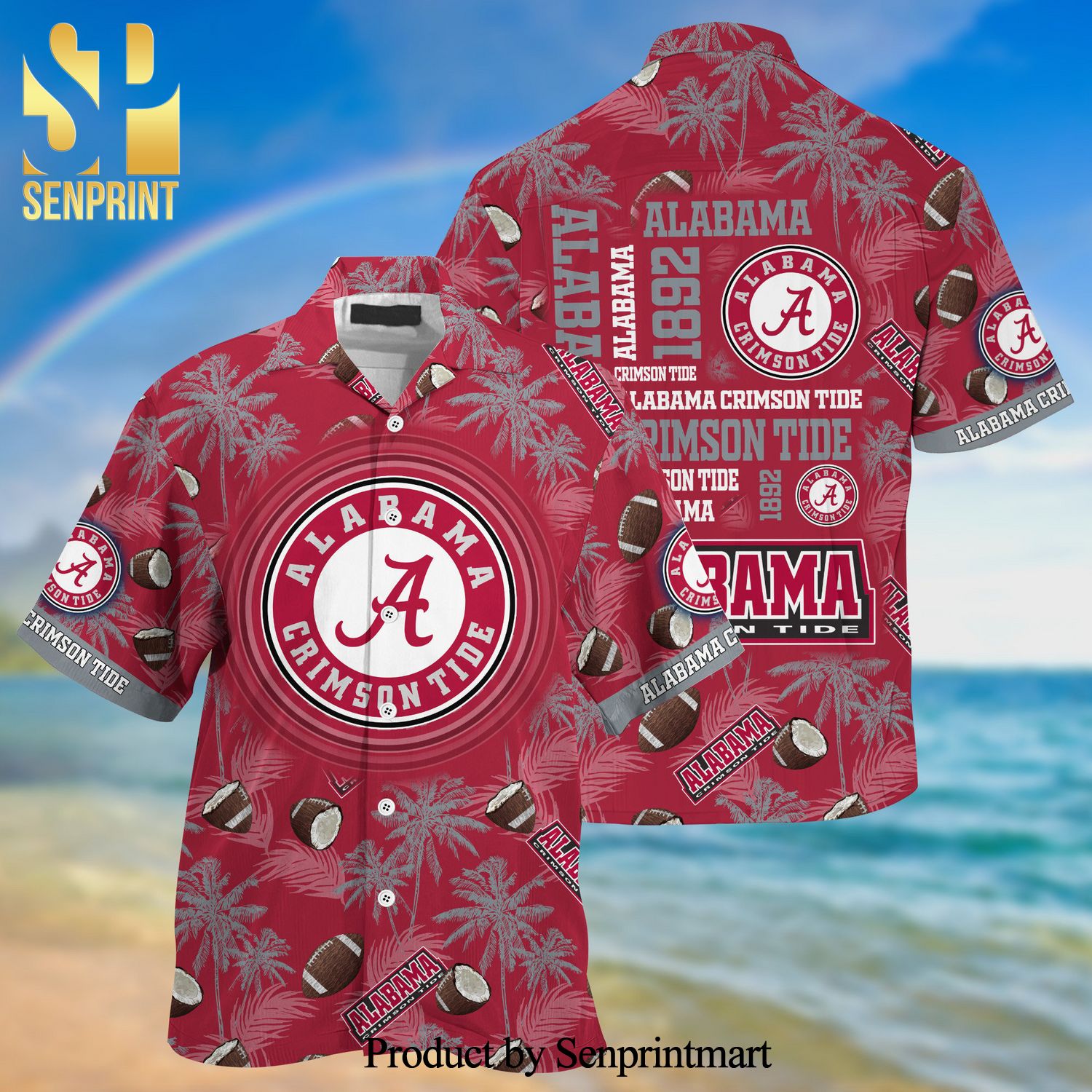 Alabama Crimson Tide 3D Full Printing Hawaiian Shirt New Gift For Summer