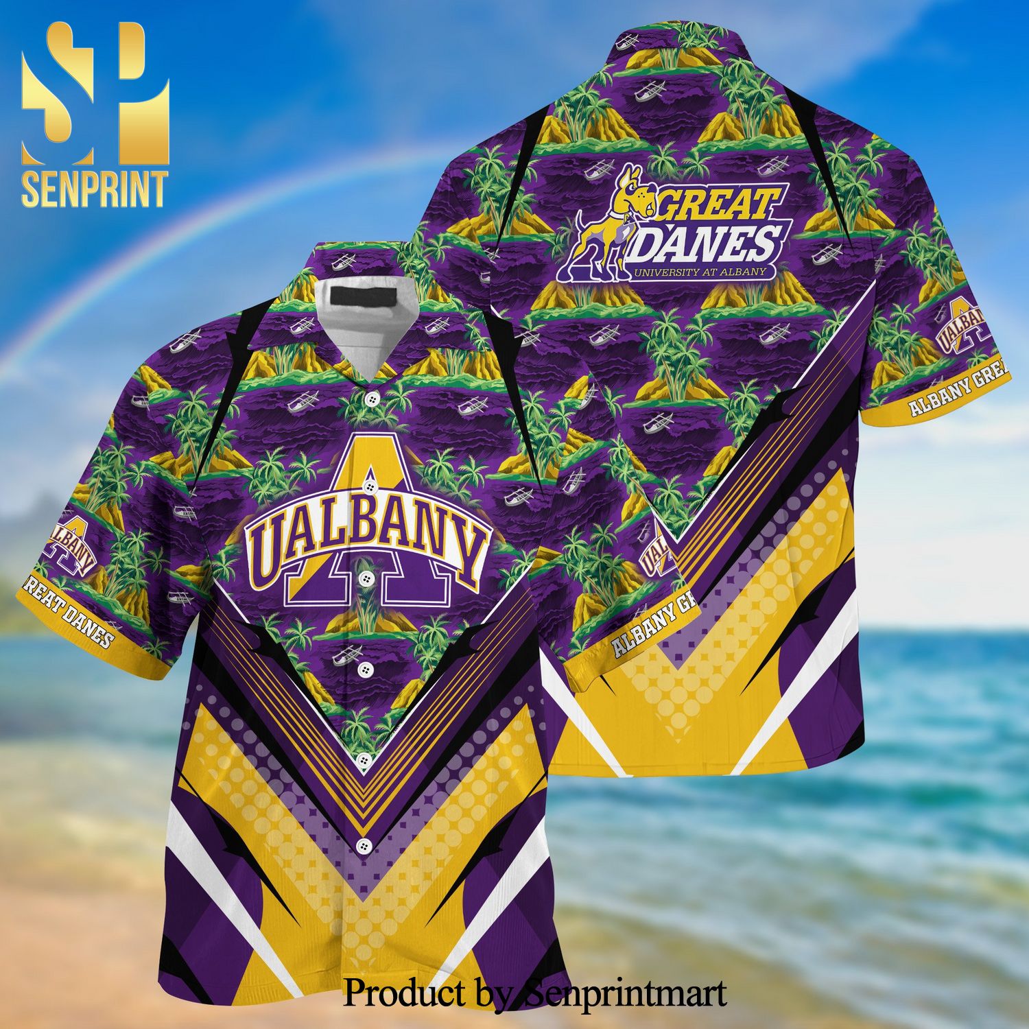 Albany Great Danes Summer Hawaiian Shirt And Shorts For Sports Fans This Season