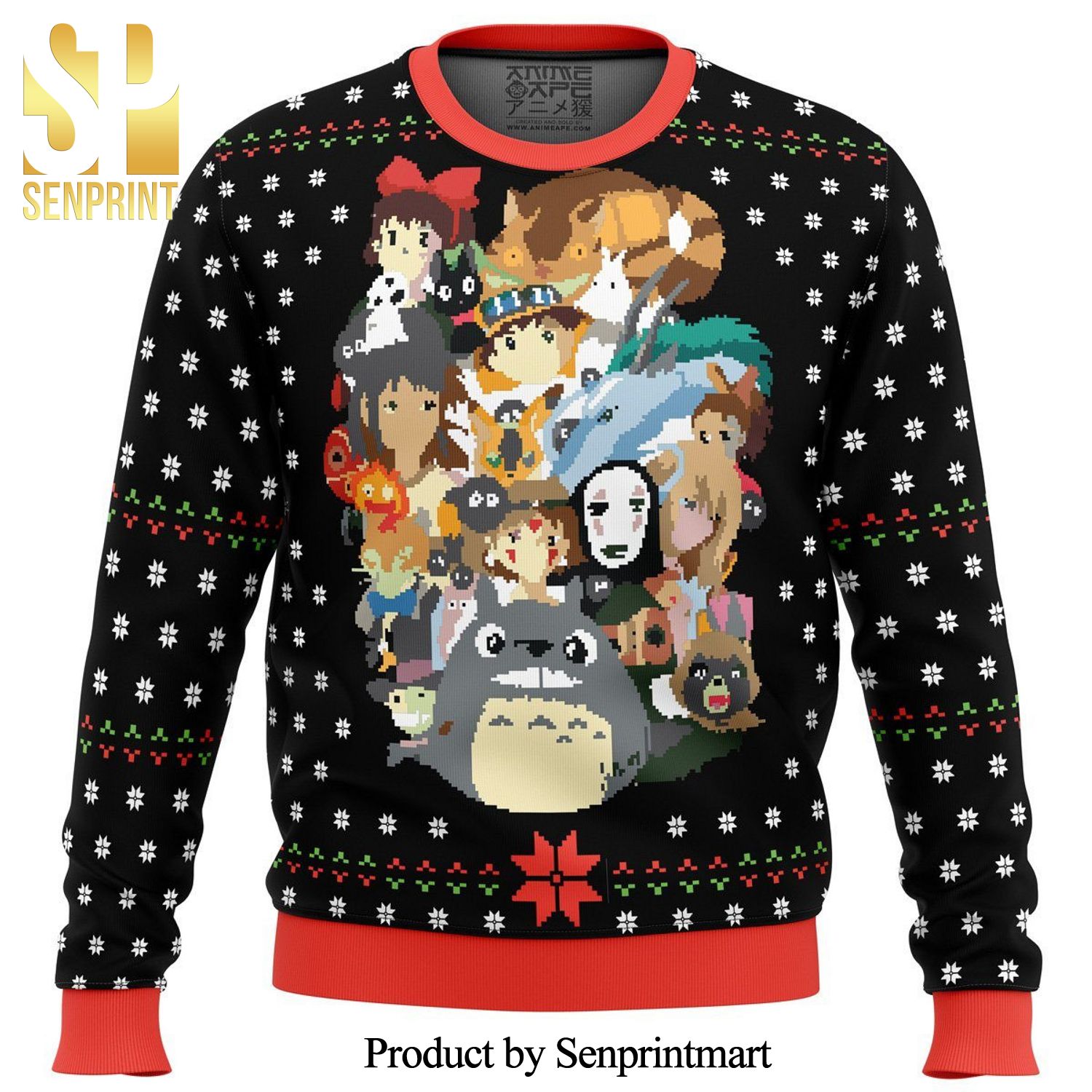 Studio Ghibli Xmas Spirited Away Miyazaki Premium Hypebeast Fashion Ugly Christmas Sweater