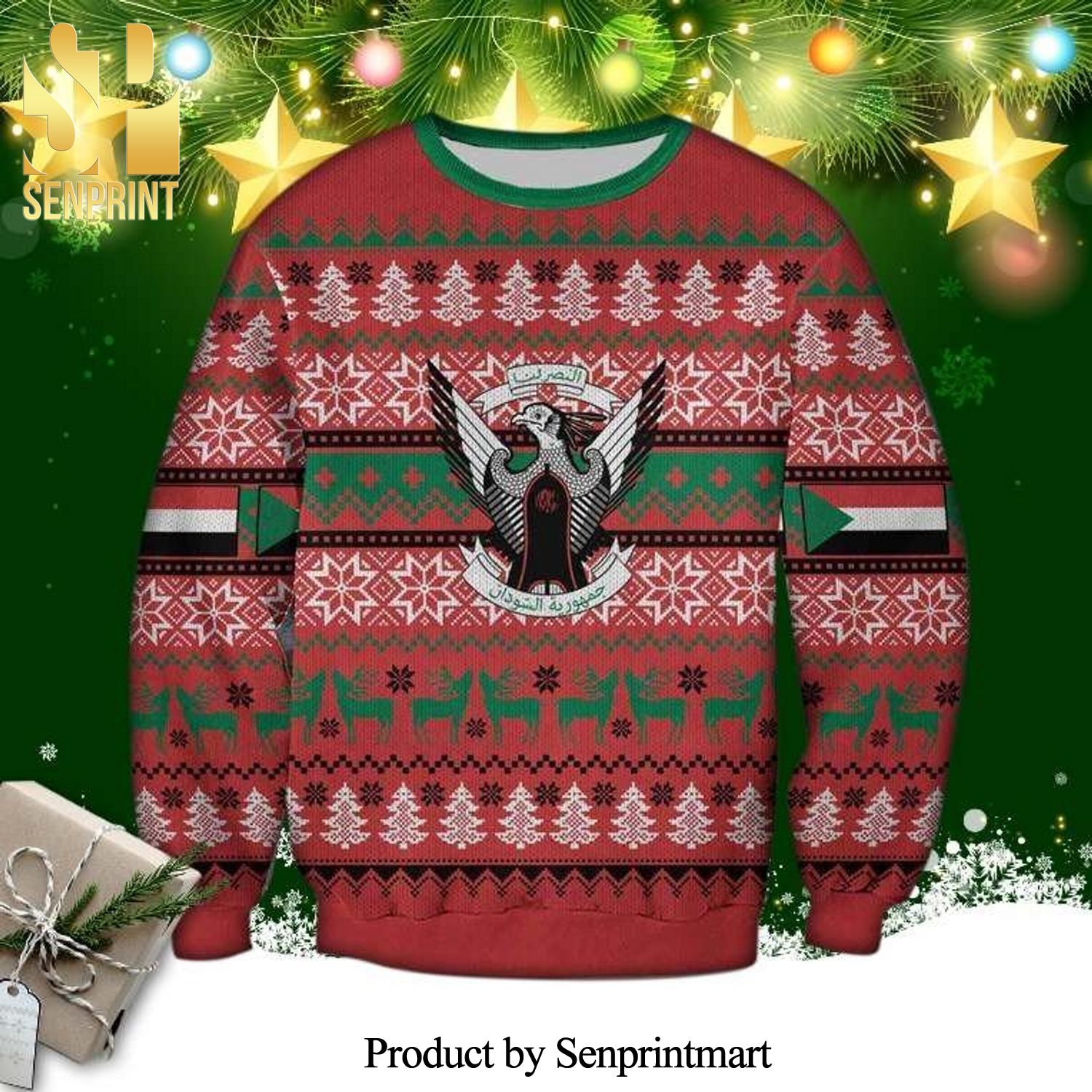 Sudan Country Knitted Ugly Christmas Sweater