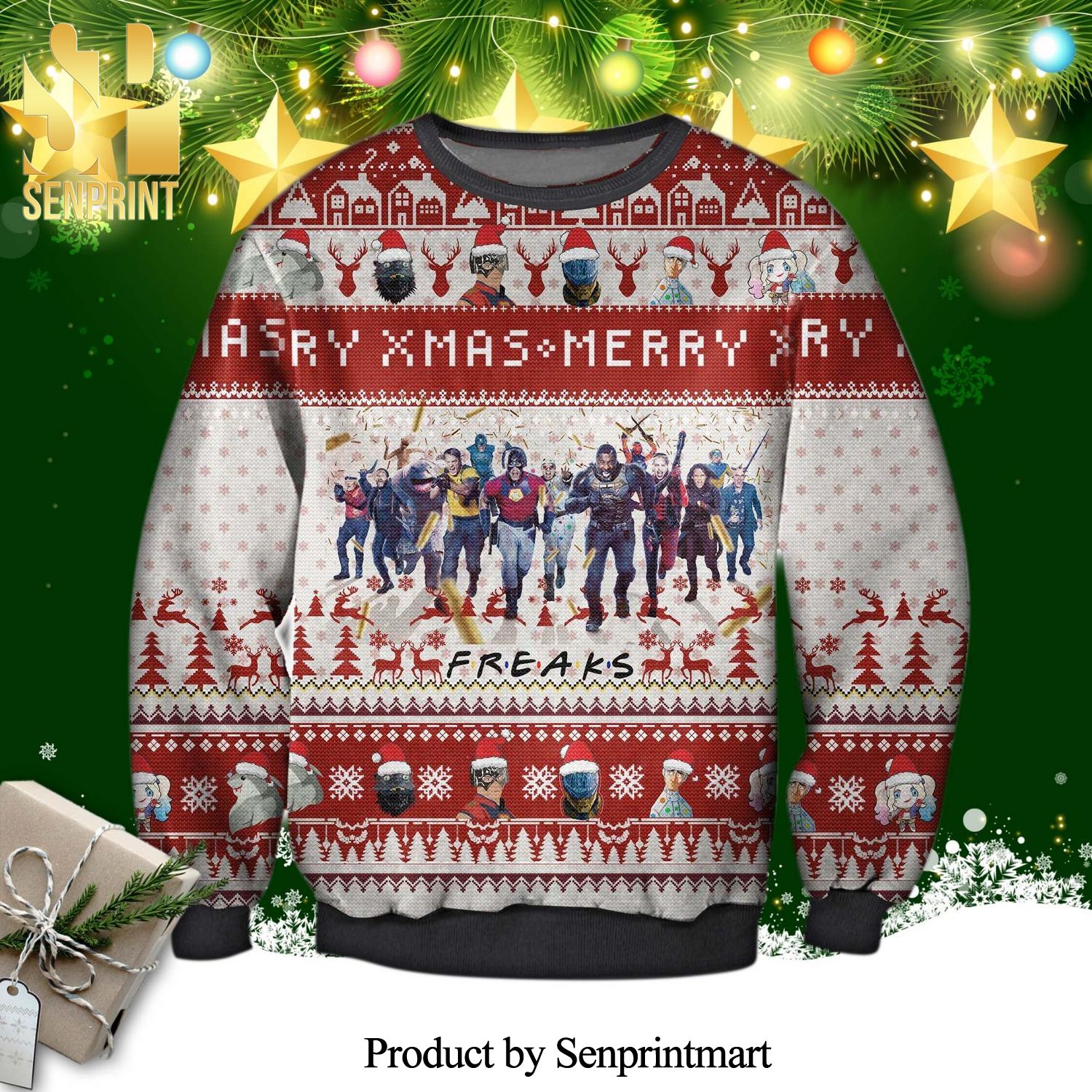 Suicide Squad Knitted Ugly Christmas Sweater