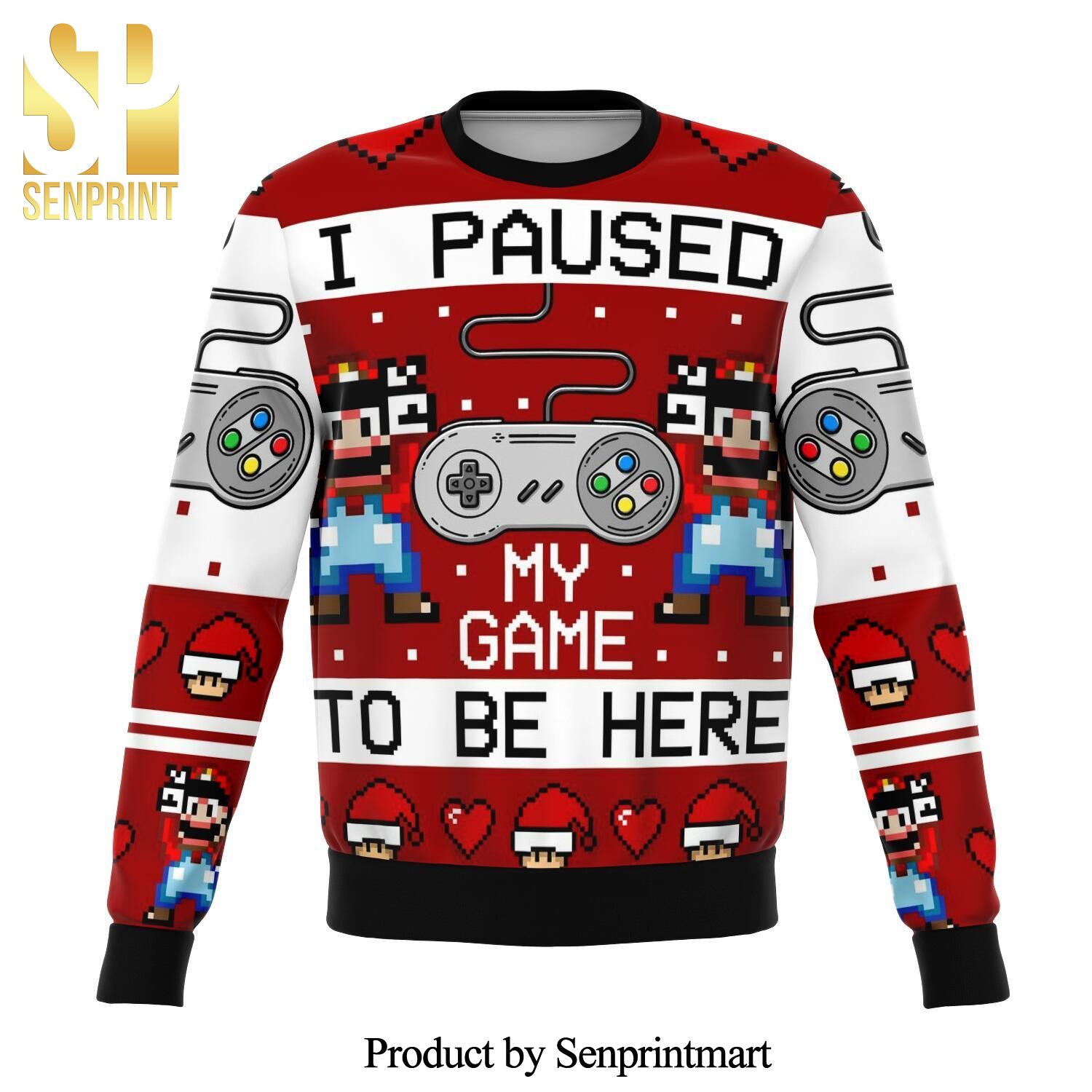 Super Mario Snes Premium Knitted Ugly Christmas Sweater