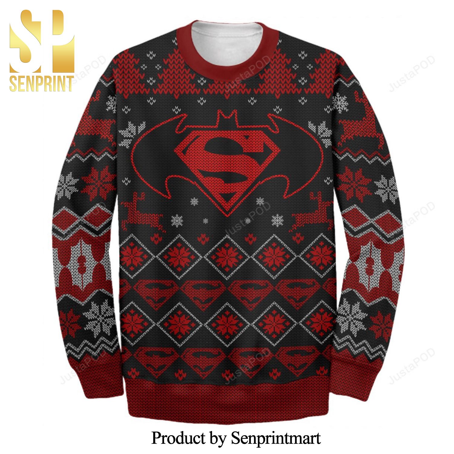 Superman Knitted Ugly Christmas Sweater