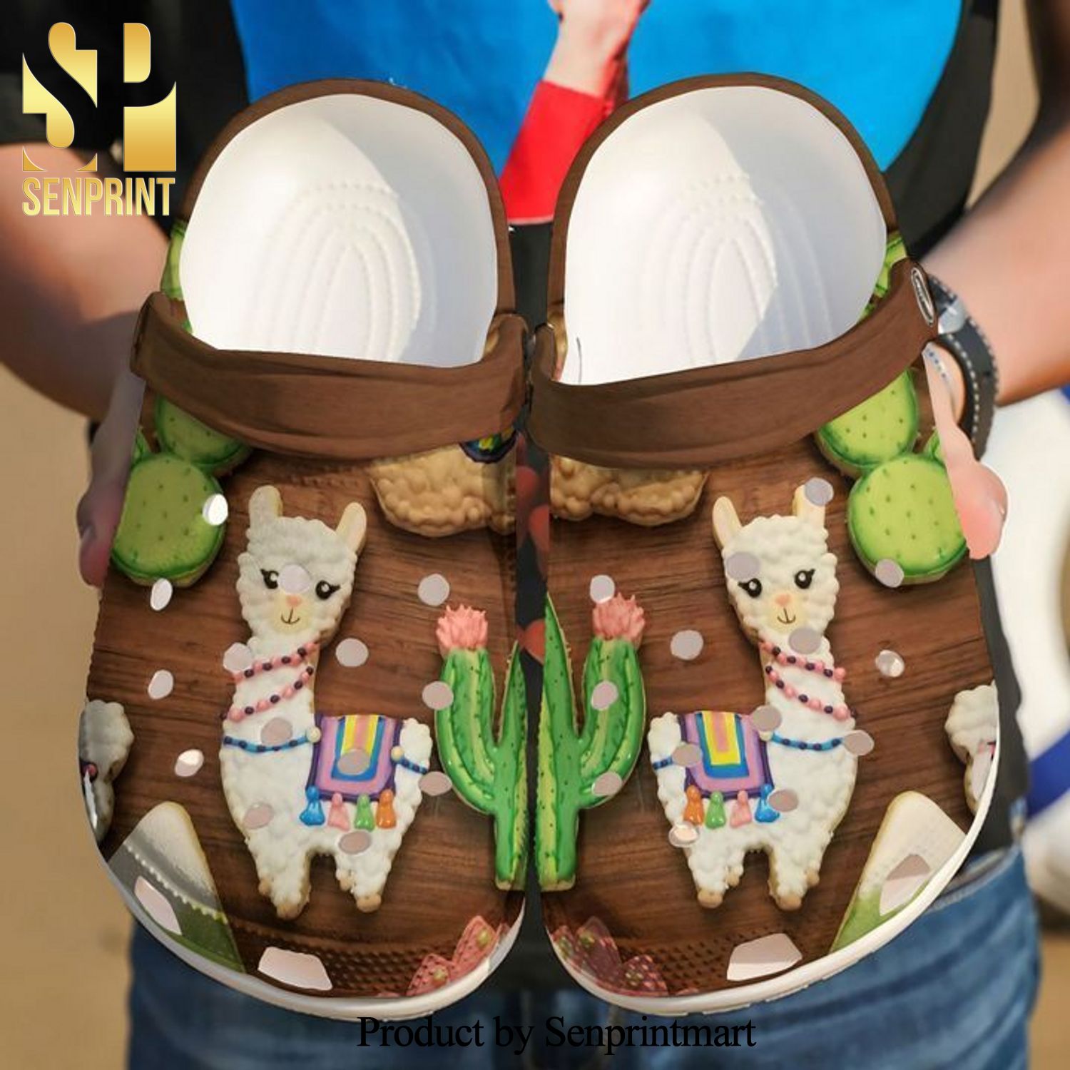 Llama Cookie All Over Printed Crocs Unisex Crocband Clogs