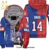 14 Stefon Diggs 14 Buffalo Bills Great Player NFL Season New Version Personalized Full Printing Unisex Fleece Hoodie