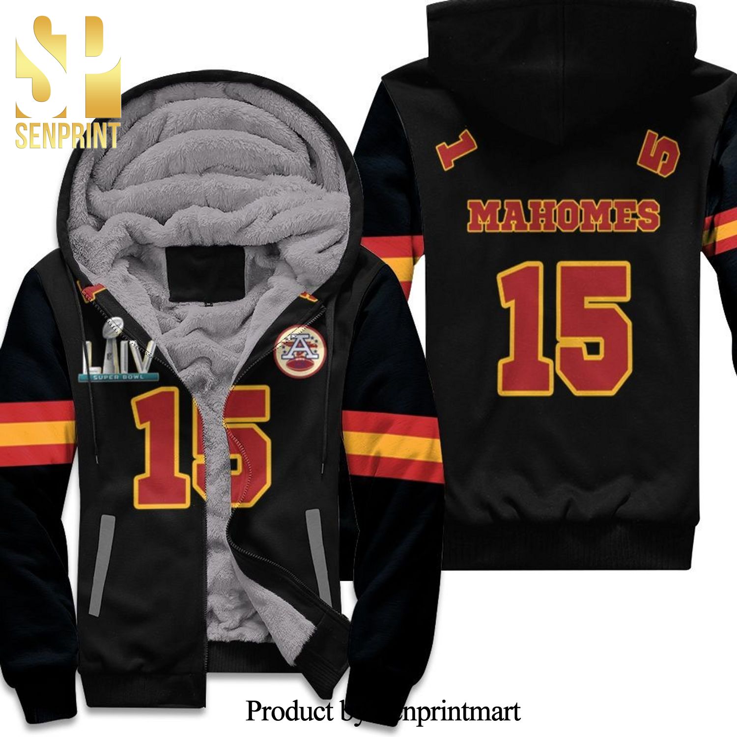 15 Partrick Mahomes Kannas City 1 Inspired Style Cool Version Unisex Fleece Hoodie