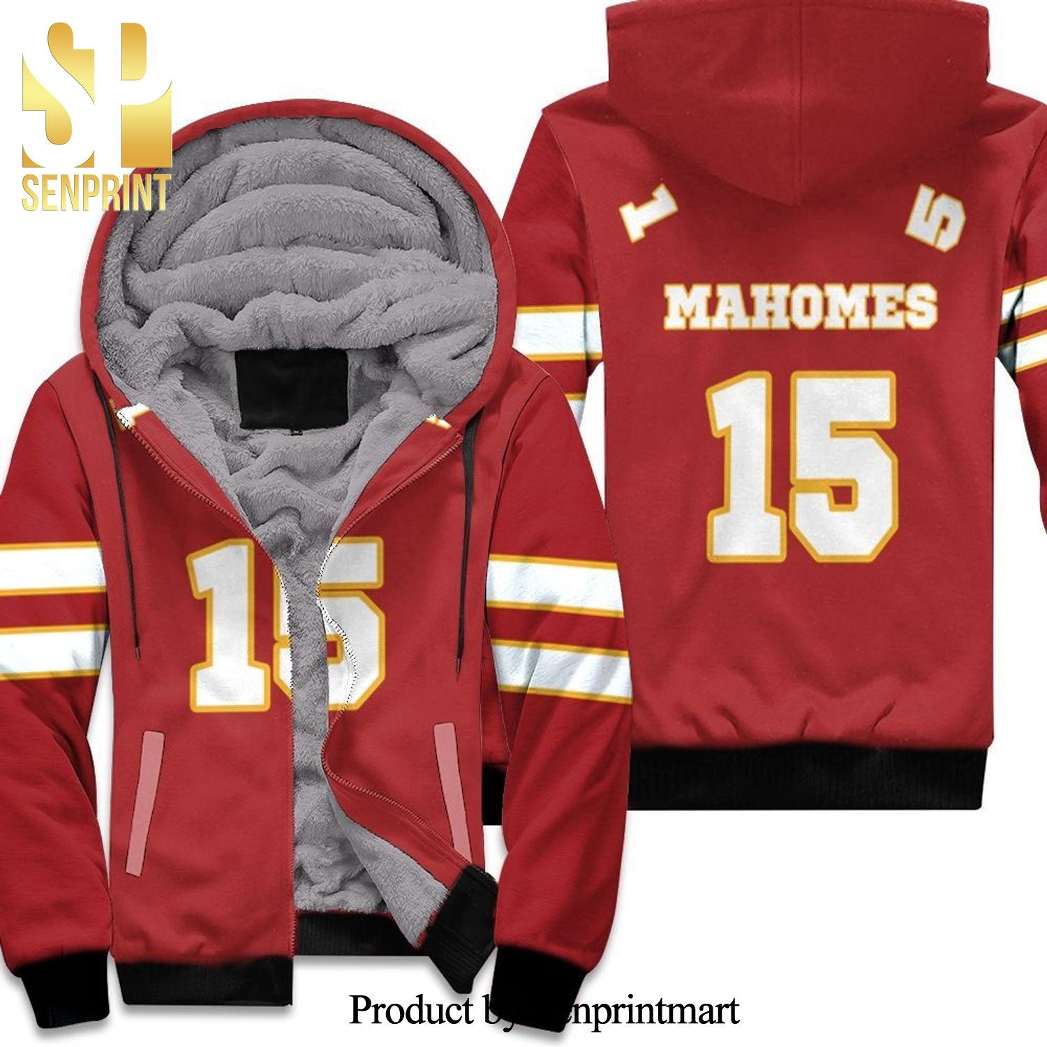 15 Partrick Mahomes Kannas City Inspired Style Hot Outfit Unisex Fleece Hoodie