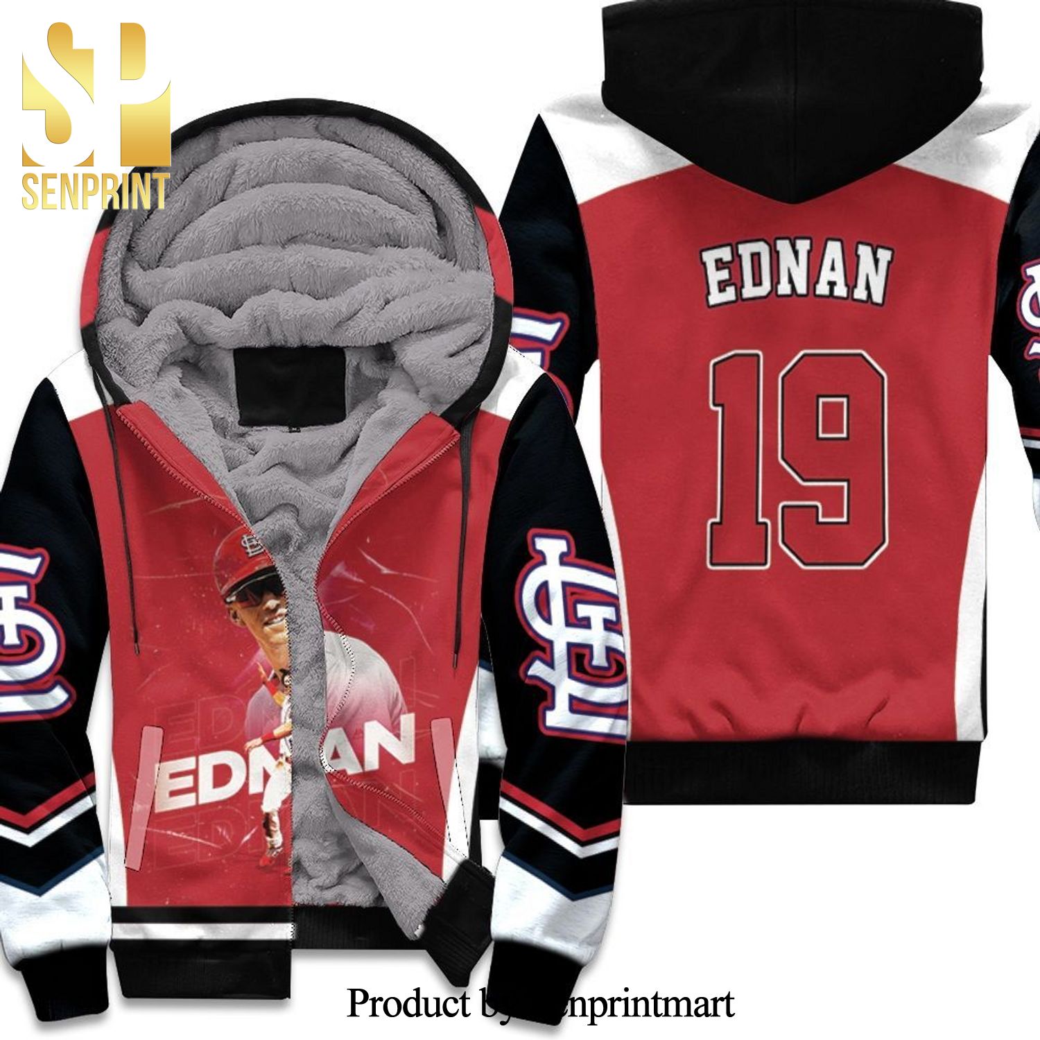 19 Ednan St Louis Cardinals Cool Style Unisex Fleece Hoodie