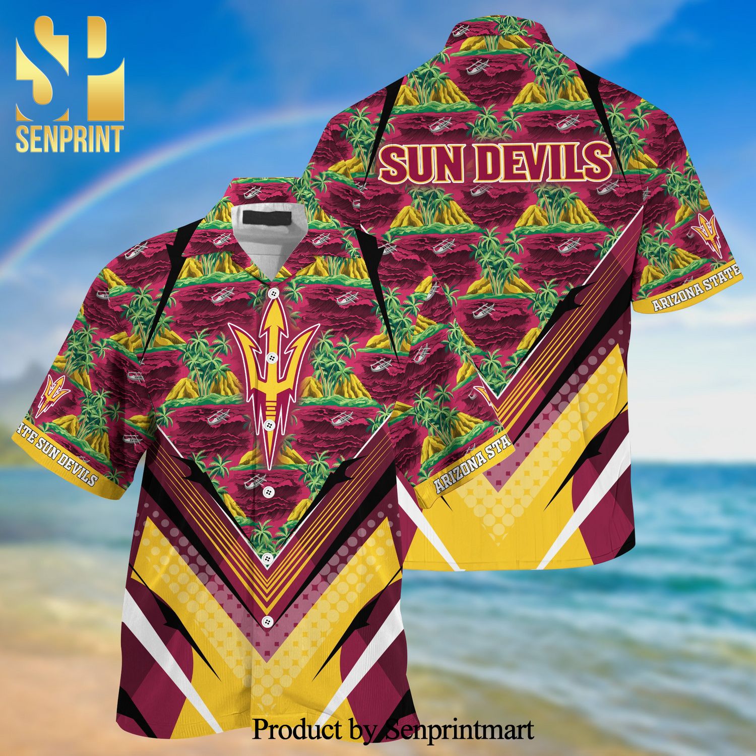Arizona State Sun Devils Summer Hawaiian Shirt And Shorts For Sports Fans This Season