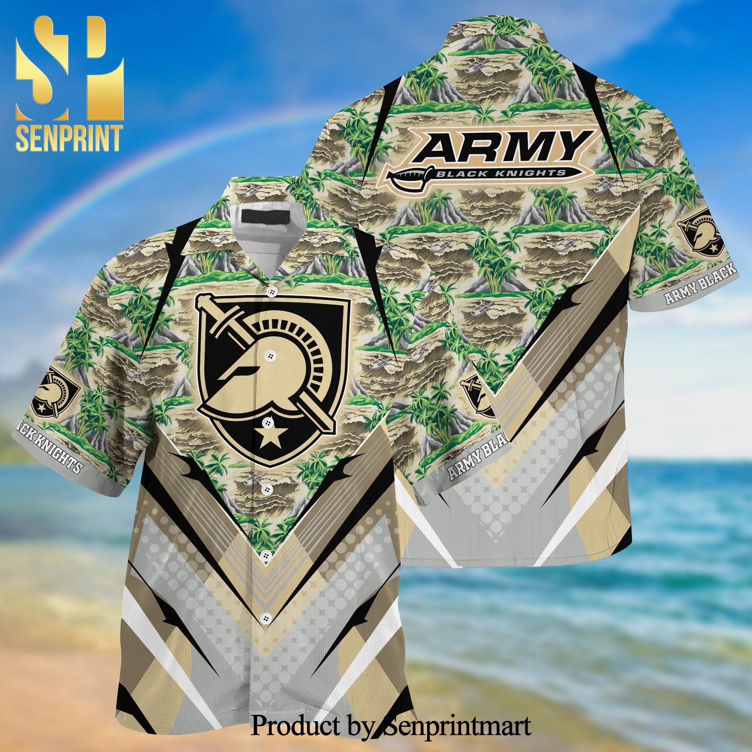 Army Black Knights Summer Hawaiian Shirt And Shorts For Sports Fans This Season
