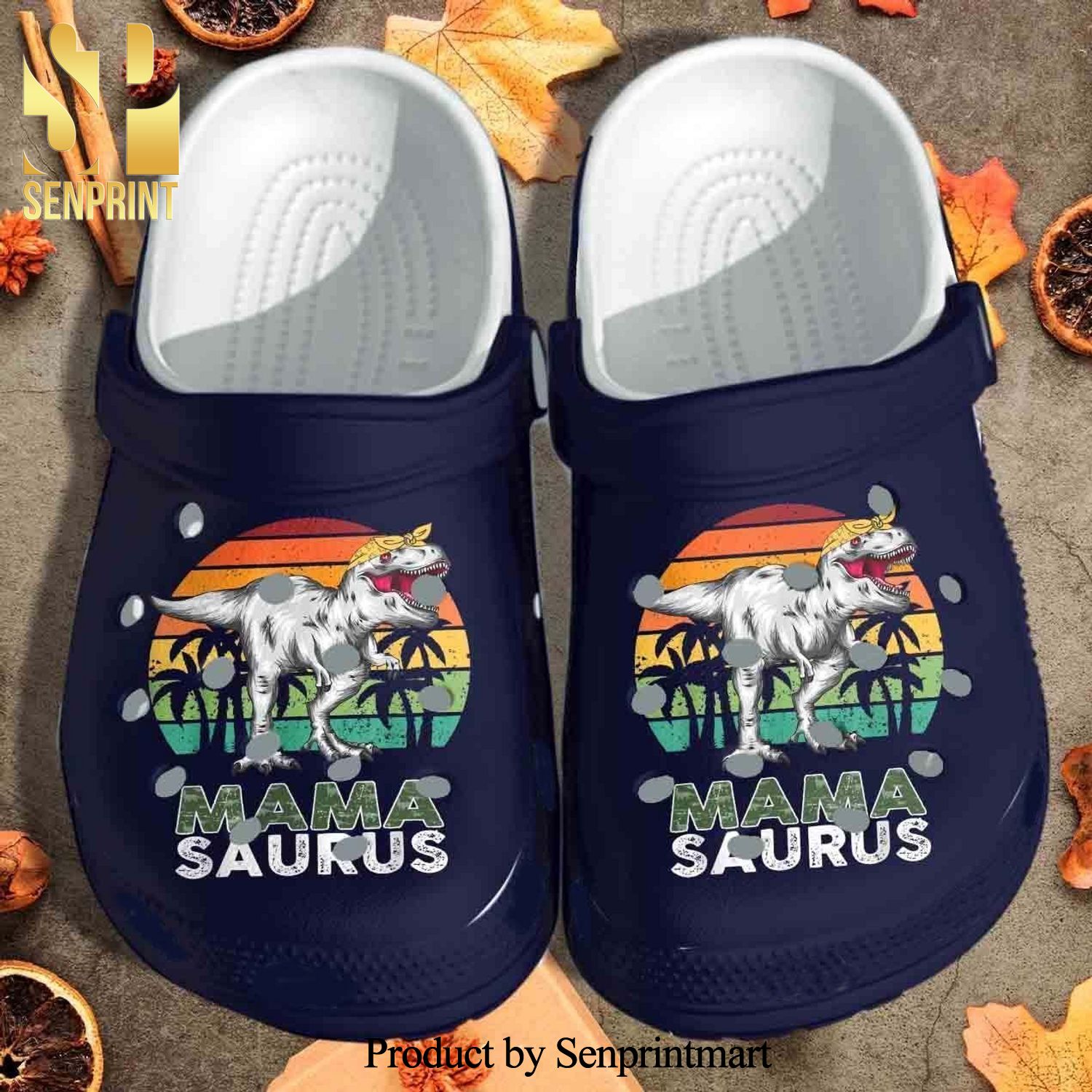 Mama Saurus Gift For Lover Crocs Shoes