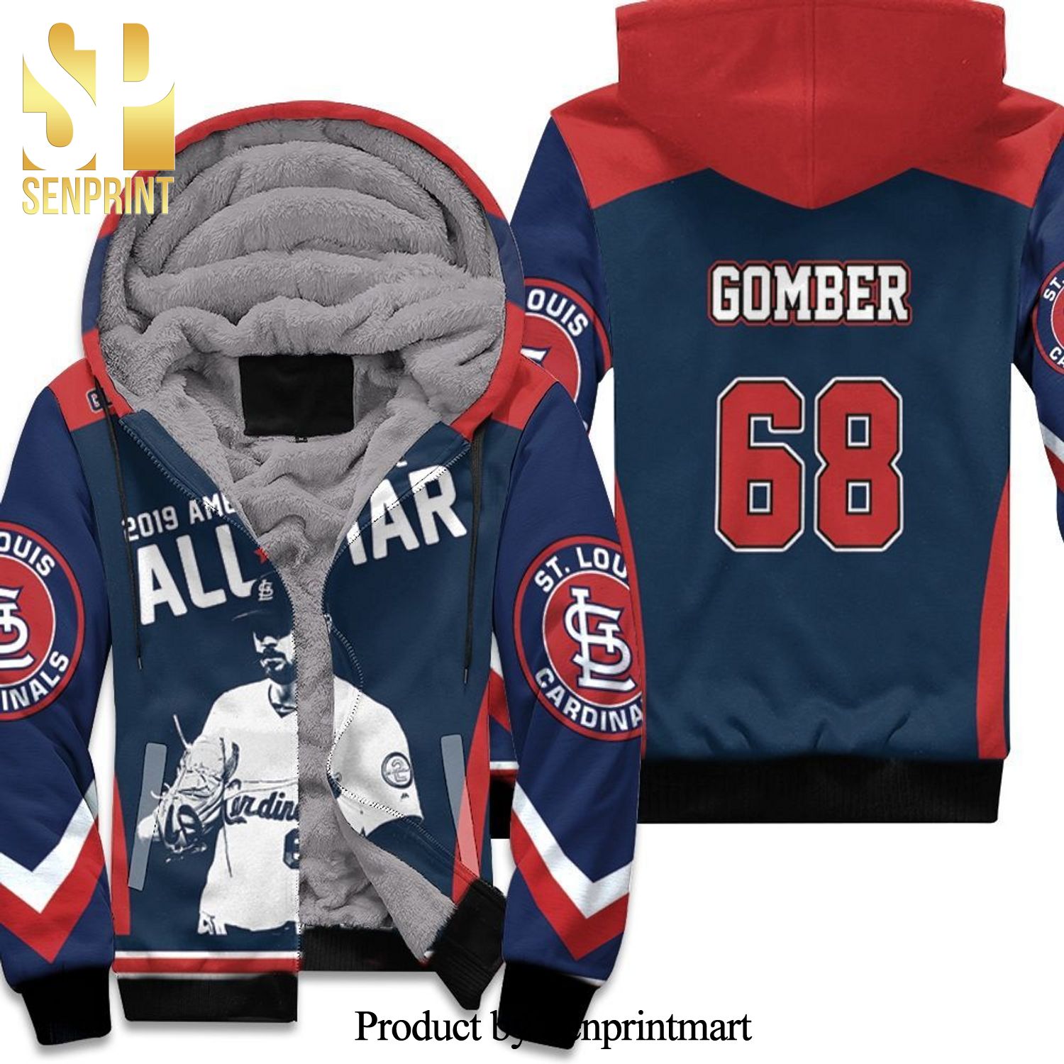 68 Austin Gomber St Louis Cardinals Hot Fashion 3D Unisex Fleece Hoodie