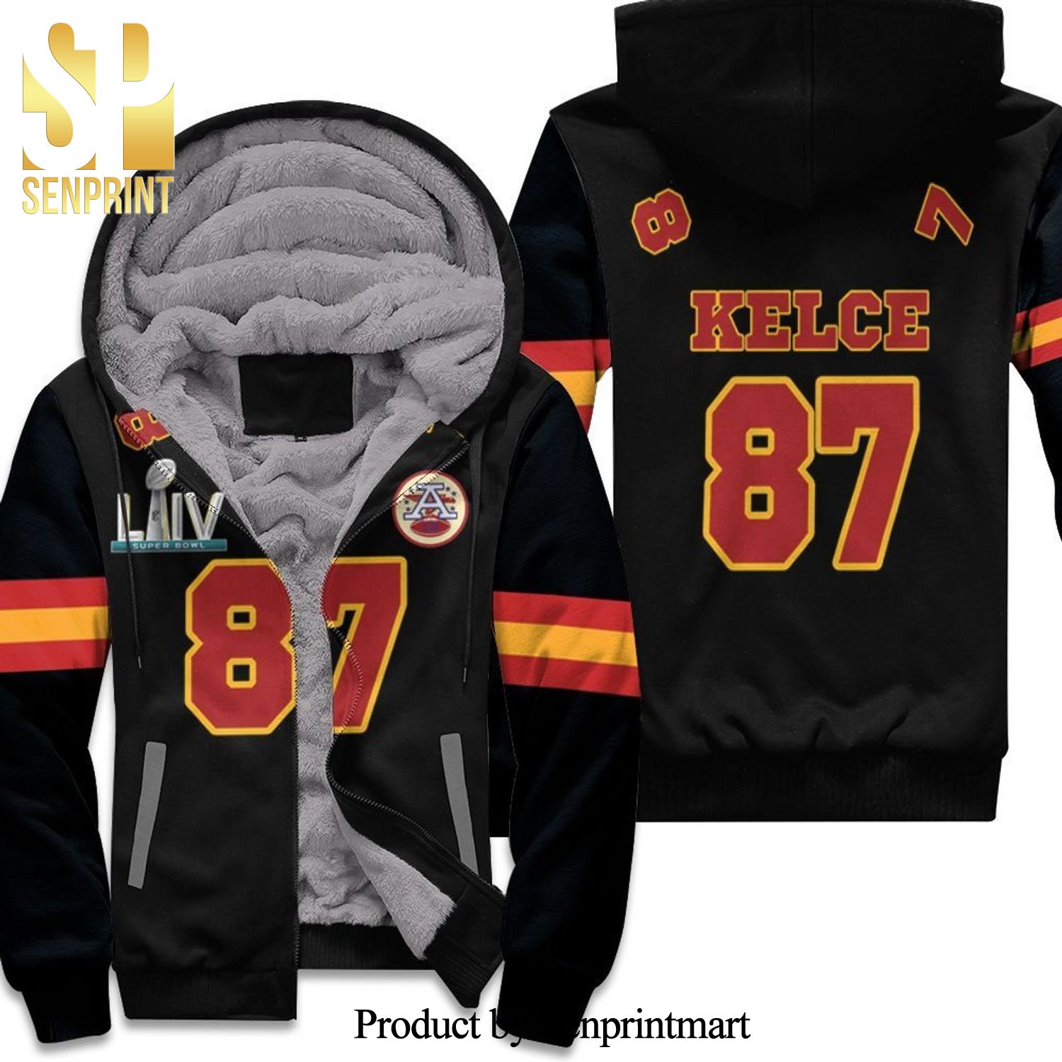 87 Travis Kelce Kannas City 1 Inspired Style All Over Print Unisex Fleece Hoodie