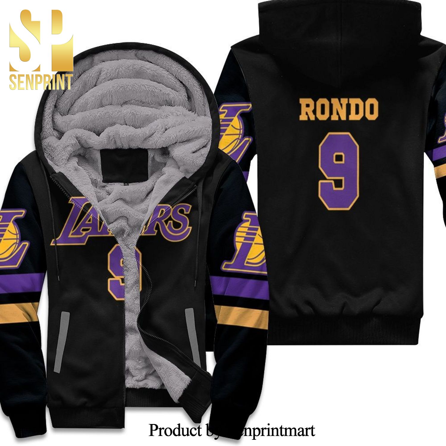 9 Rajon Rondo Lakers Inspired Style New Fashion Unisex Fleece Hoodie