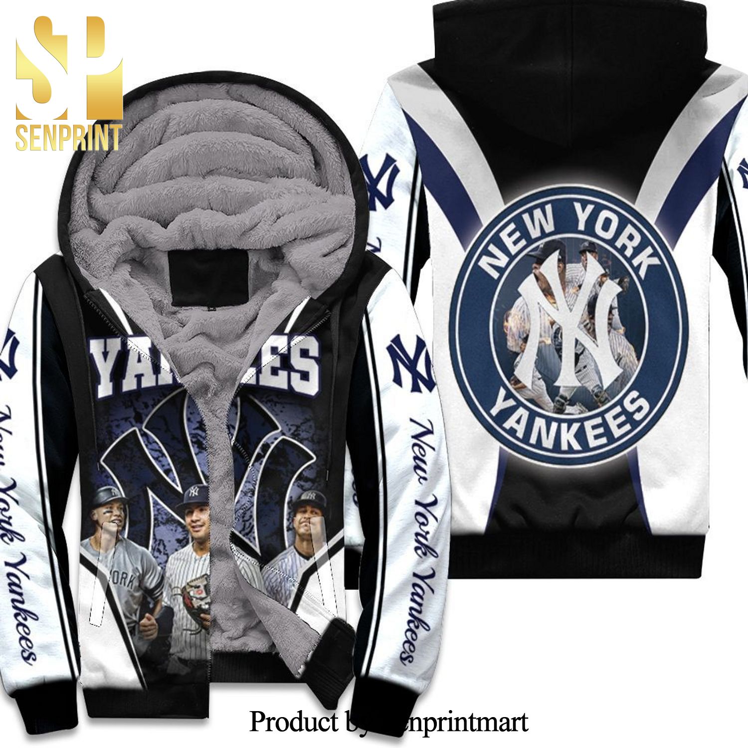 Aaron Judge Gleyber Torres Giancarlo Stanton For New York Yankees Fan Best Combo Full Printing Unisex Fleece Hoodie