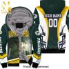 Aaron Charles Rodgers 12 Green Bay Packers NFC North Division Champions Super Bowl Best Combo All Over Print Unisex Fleece Hoodie