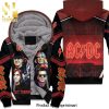 AC DC Angus Young Let There Be Rock All Over Print Unisex Fleece Hoodie