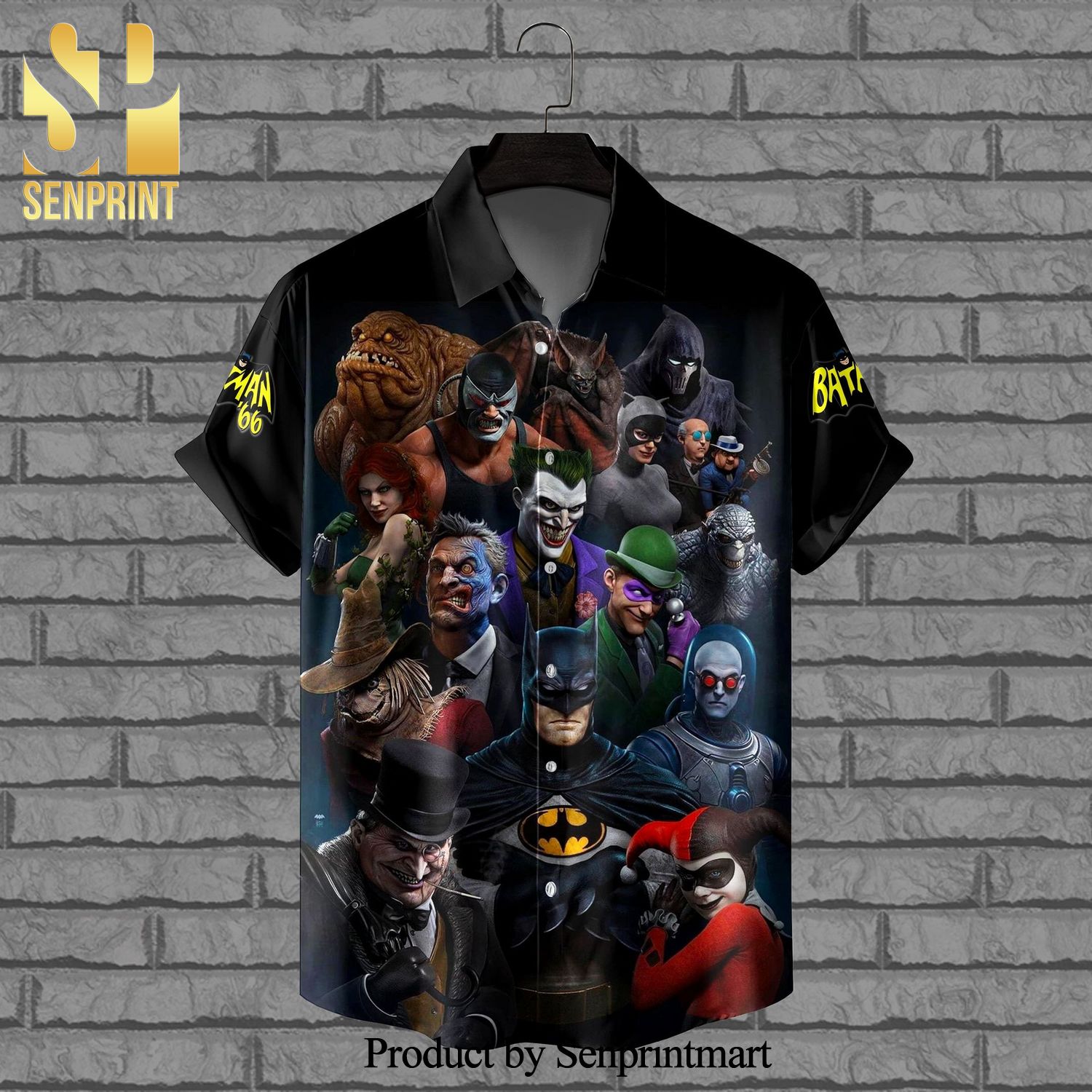 Batman with Villains Full Printing Hawaiian Shirt