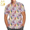 Beauty And The Beast Disney Cartoon Graphics Full Printing Combo Hawaiian Shirt And Beach Shorts – White