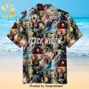 Black Velvet Palm Tree Full Printing Aloha Summer Beach Hawaiian Shirt – Black White