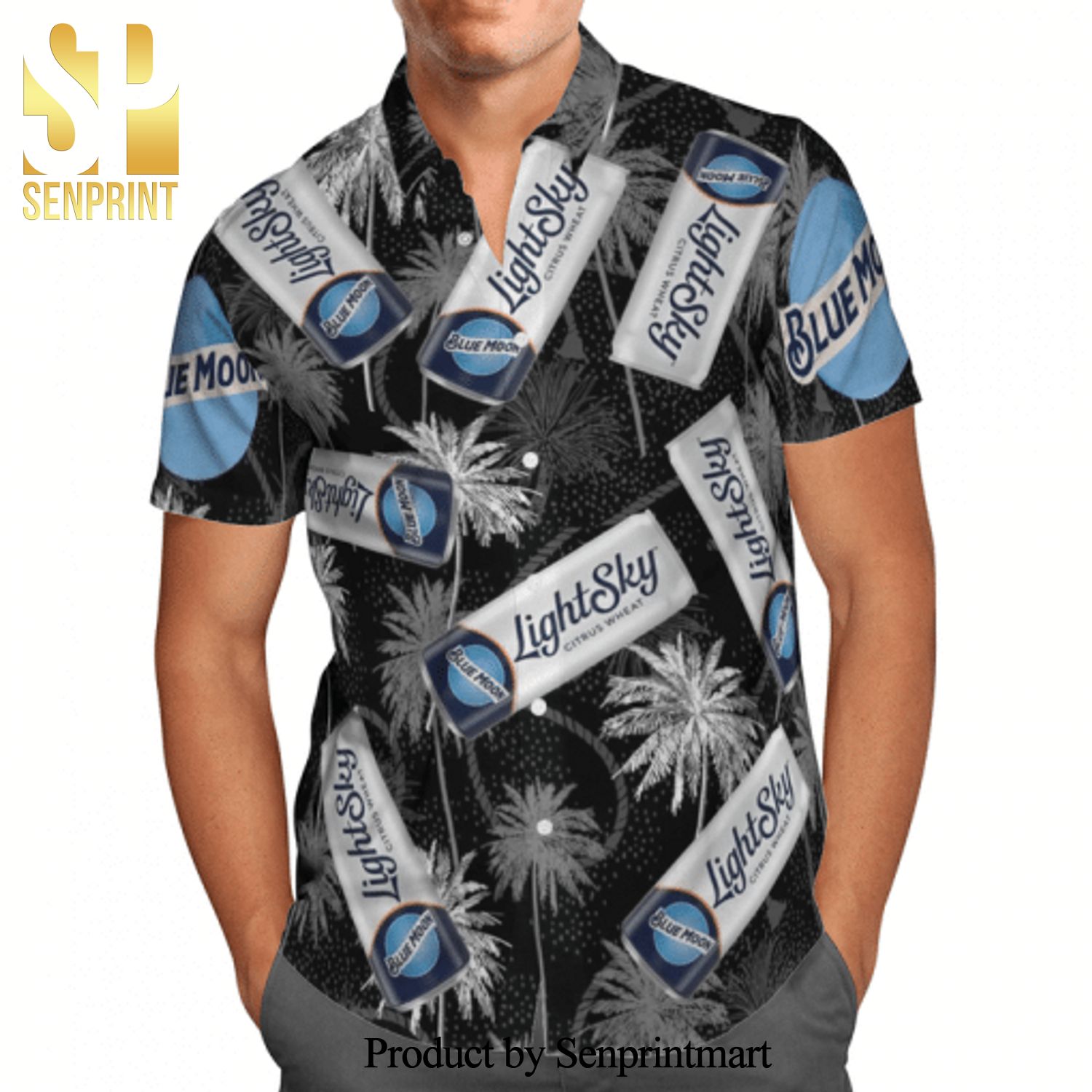 Blue Moon Lightsky Full Printing Hawaiian Shirt