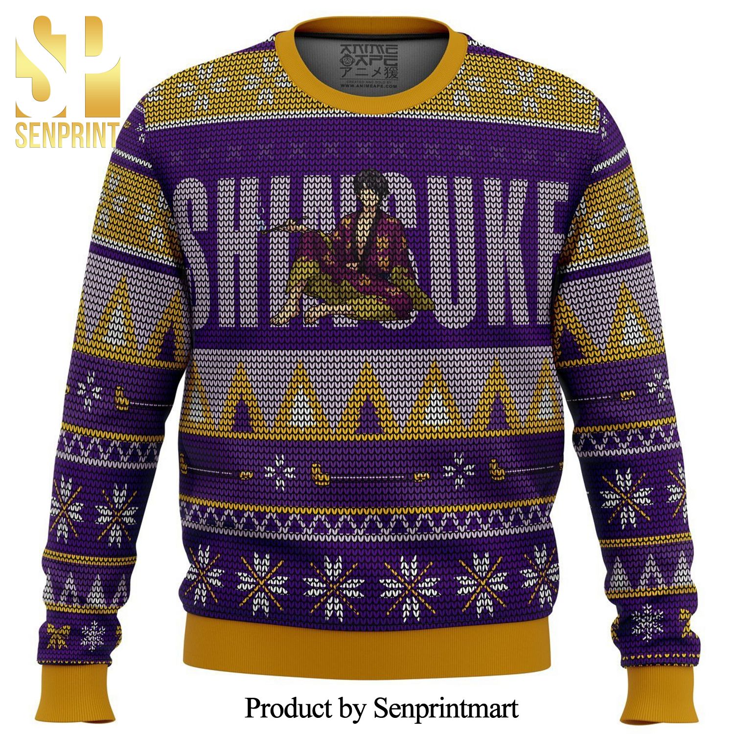 Takasugi Shinsuke Gintama Smoking Knitted Ugly Christmas Sweater