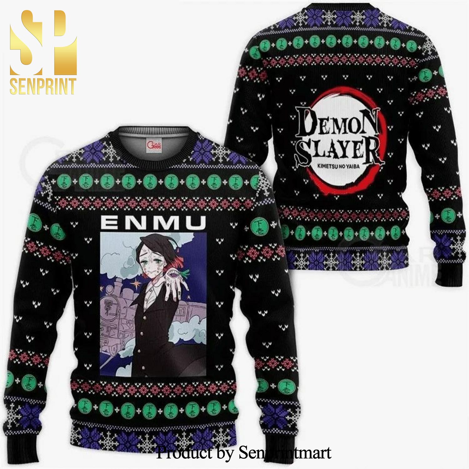 Tamio Enmu Demon Slayer Manga Anime Knitted Ugly Christmas Sweater