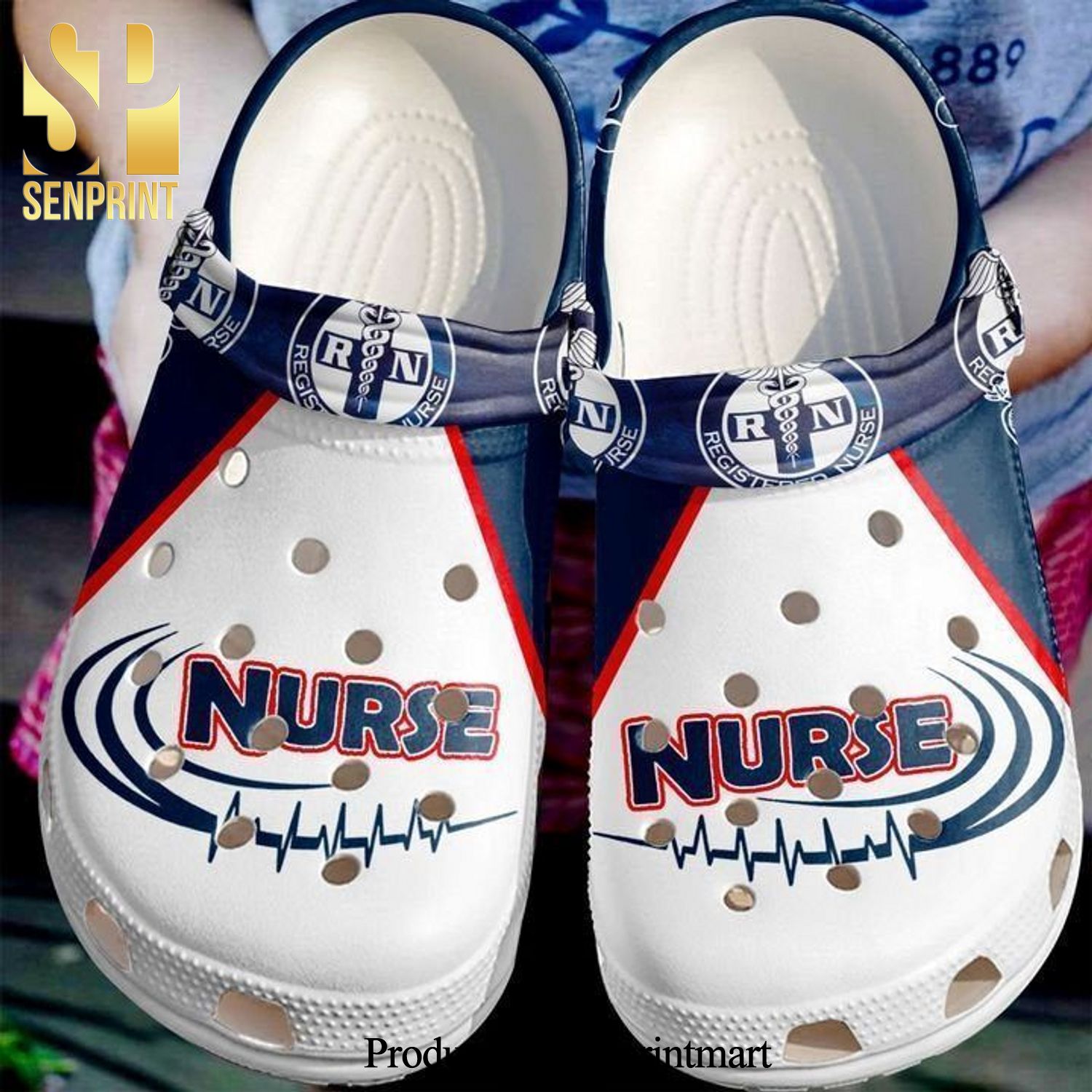 Love Nurse Rn Doctor Best Gift For Registered Ideas Symbol Full Printing Crocs Crocband Adult Clogs