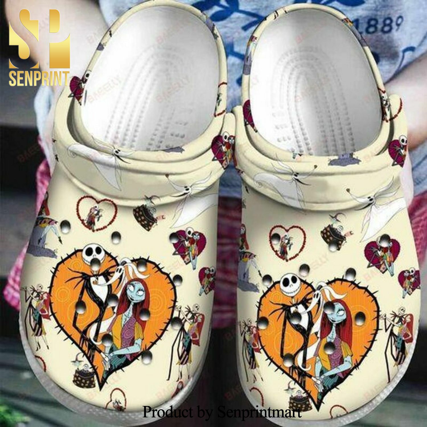 Love The Nightmare Before Personalized Gift For Lover Full Printed Unisex Crocs Crocband Clog