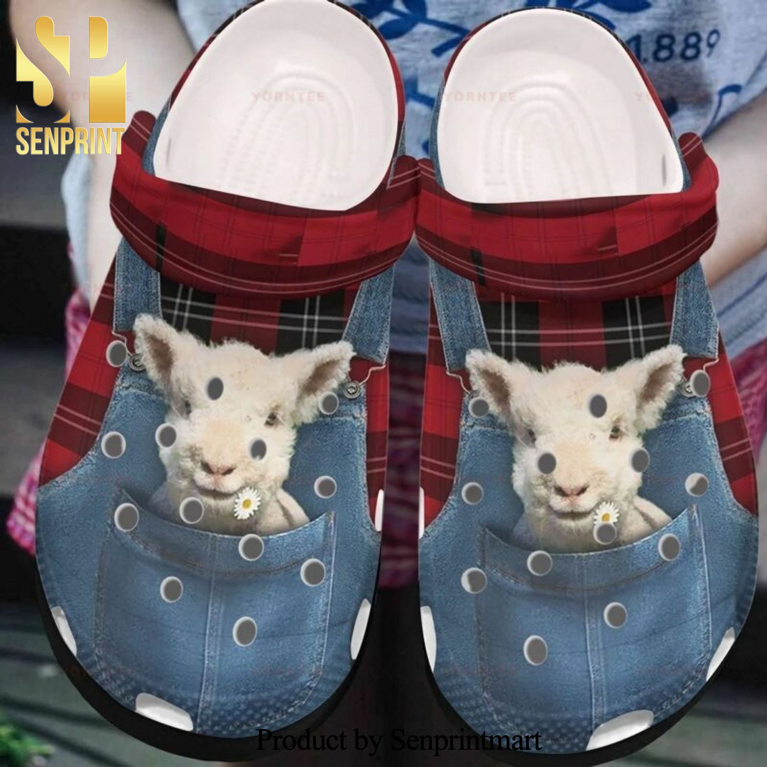 Lovely Sheep Jean Gift For Lover Full Printed Crocs Shoes