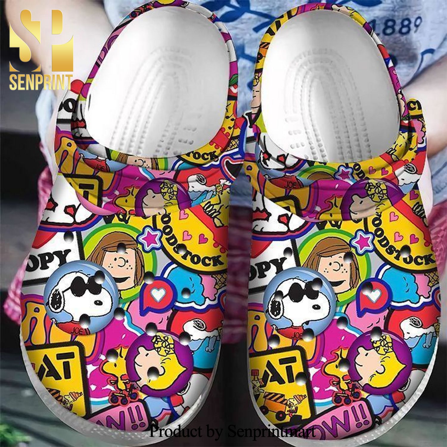 Lovely Snoopy Peanut Crocs Crocband Adult Clogs