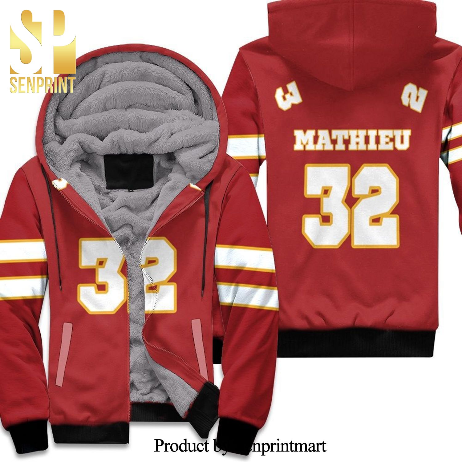 32 Tyrann Mathieu Kannas City Inspired Style Best Combo All Over Print Unisex Fleece Hoodie