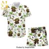 Baby Yoda Michelob Ultra Full Printing Flowery Aloha Summer Beach Hawaiian Shirt And Beach Shorts – Navy