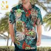 Baby Yoda Star Wars Floral Pattern Full Printing Hawaiian Shirt – Green