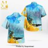 Baby Yoda Star Wars Sunset Palm Tree Full Printing Hawaiian Shirt