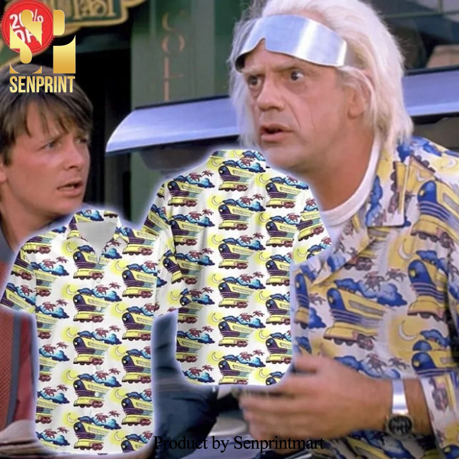 Back To The Future Doc Brown Full Printing Summer Hawaiian Shirt