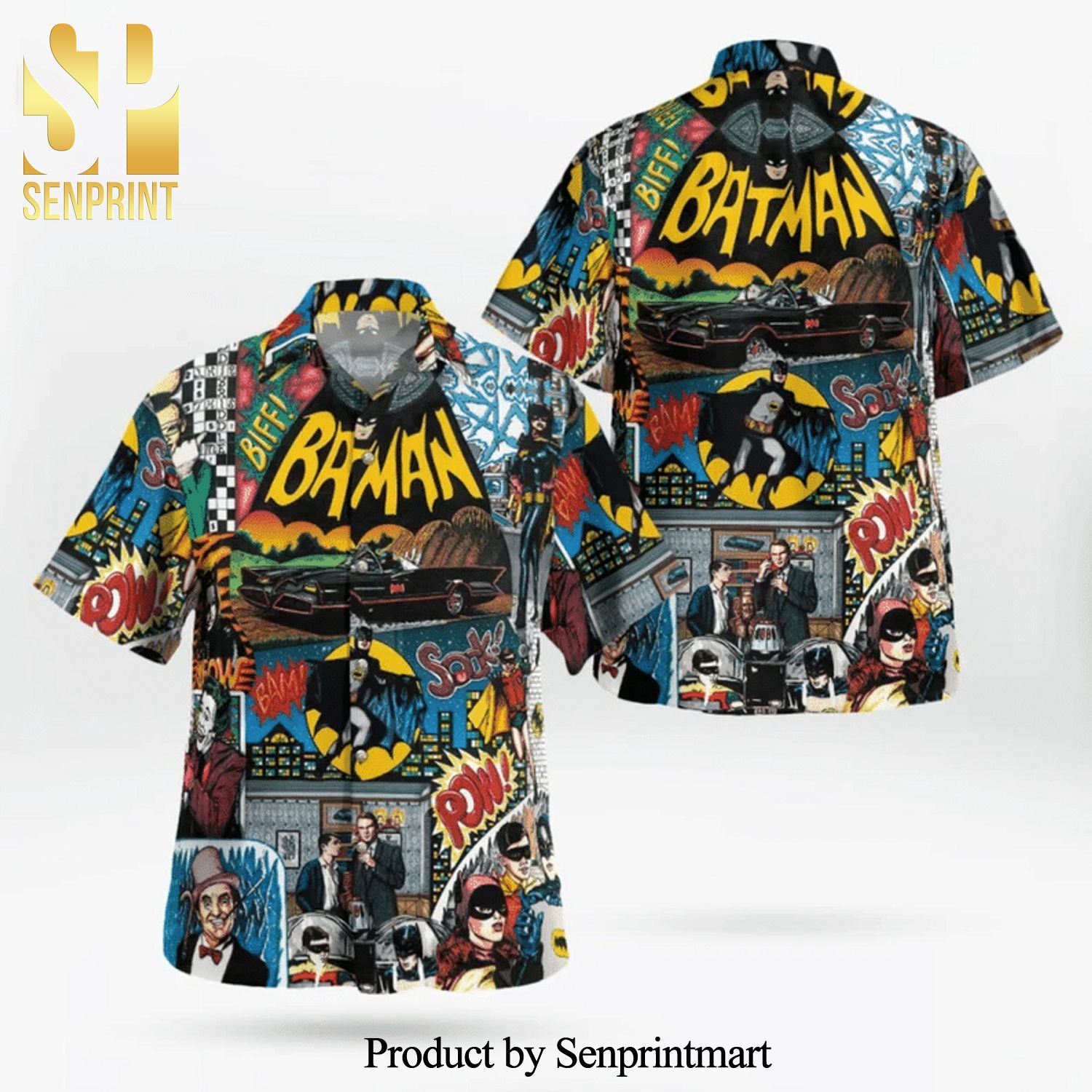 Batman Comical DC Full Printing Hawaiian Shirt