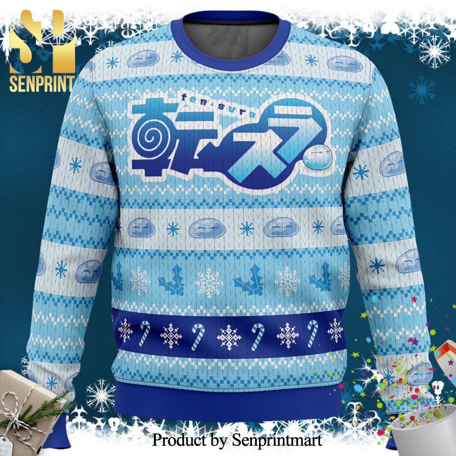 That Time I Got Reincarnated As A Slime Anime Knitted Ugly Christmas Sweater