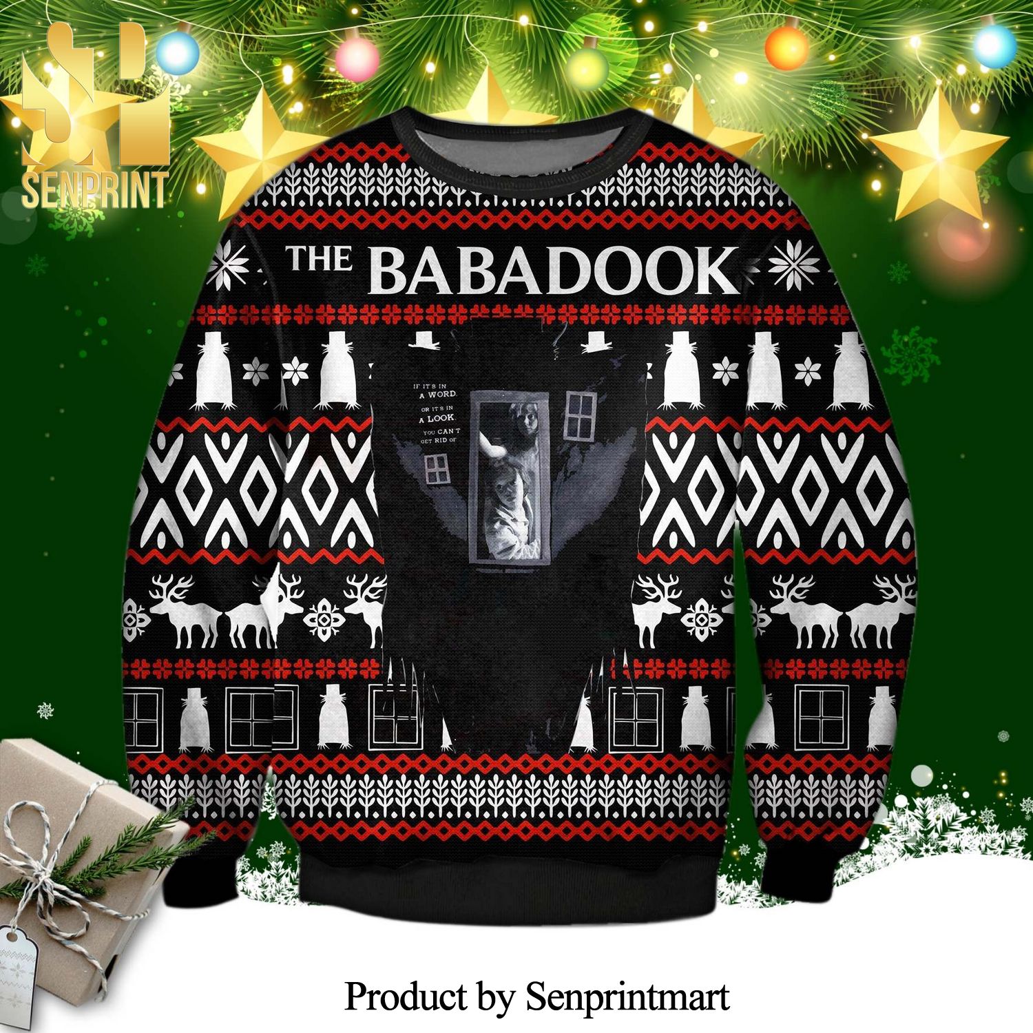 The Babadook Horror Movie Knitted Ugly Christmas Sweater